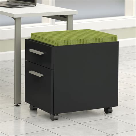 office table with mobile pedestal